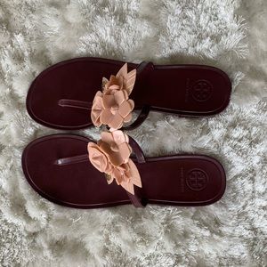 Pink and Purple Tory Burch Sandals
